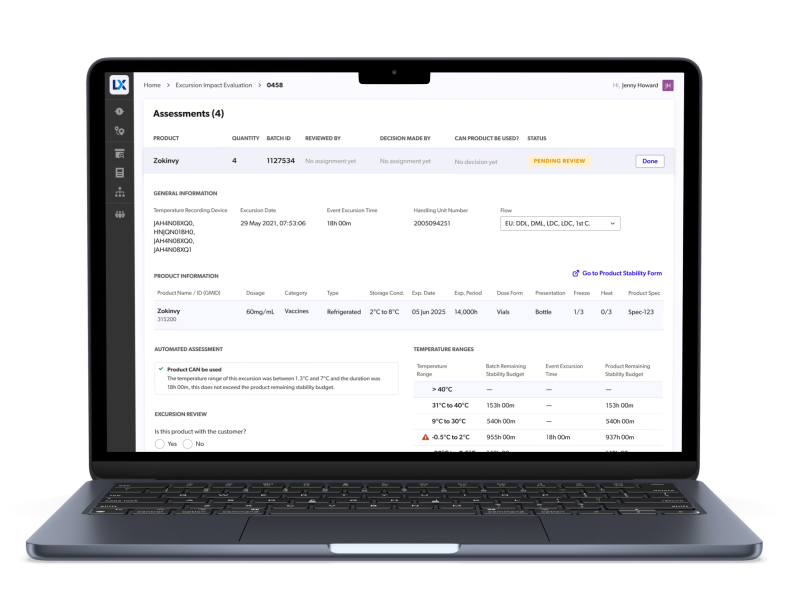 A laptop mockup of the Carrier LYNX User Interface.